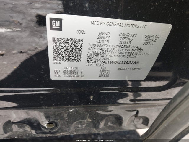 Aukcja sprzedaży 2021 Buick Enclave Awd Essence, vin: 5GAEVAKW6MJ193285, numer aukcji: 44548700