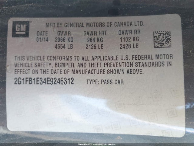 2G1FB1E34E9246312 Chevrolet Camaro 1lt
