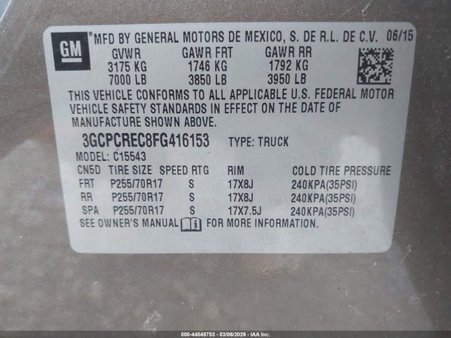 Chevrolet Silverado 1500 1lt 2015 3GCPCREC8FG416153 Image 9