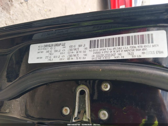 44548765 :رقم المزاد ، 3C6UD5FL3CG312437 vin ، 2012 Ram 2500 Laramie مزاد بيع