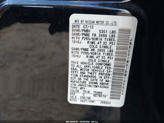 2013 INFINITI FX37 JN8CS1MU1DM140944 Photo 8