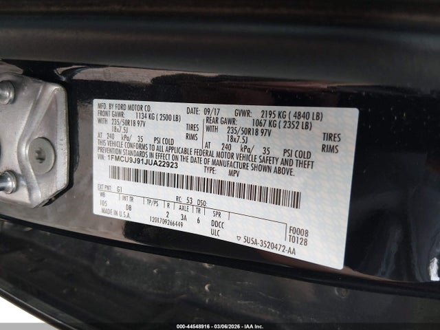 Ford Escape Titanium 2018 1FMCU9J91JUA22923 Image 9