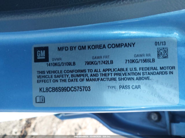 2013 CHEVROLET SPARK KL8CB6S99DC575703 Photo 8