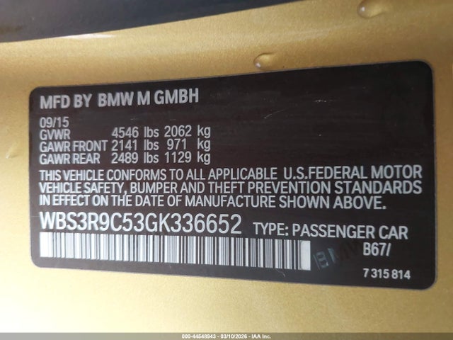 2016 BMW M4 WBS3R9C53GK336652 Photo 8