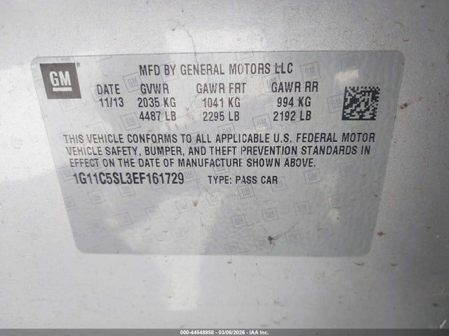 1G11C5SL3EF161729 Chevrolet MALIBU 1LT