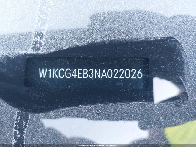 44548992 :رقم المزاد ، W1KCG4EB3NA022026 vin ، 2022 Mercedes-benz Eqs 580 4matic مزاد بيع