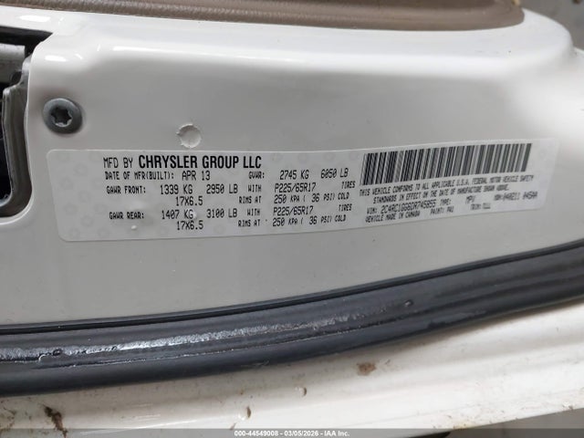 44549008 :رقم المزاد ، 2C4RC1GG6DR745855 vin ، 2013 Chrysler Town & Country Limited مزاد بيع