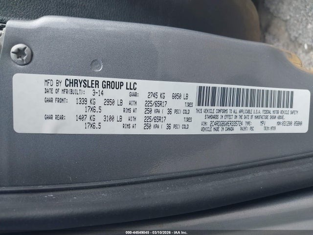 Aukcja sprzedaży 2014 Dodge Grand Caravan Se 30th Anniversary, vin: 2C4RDGBG0ER335724, numer aukcji: 44549045