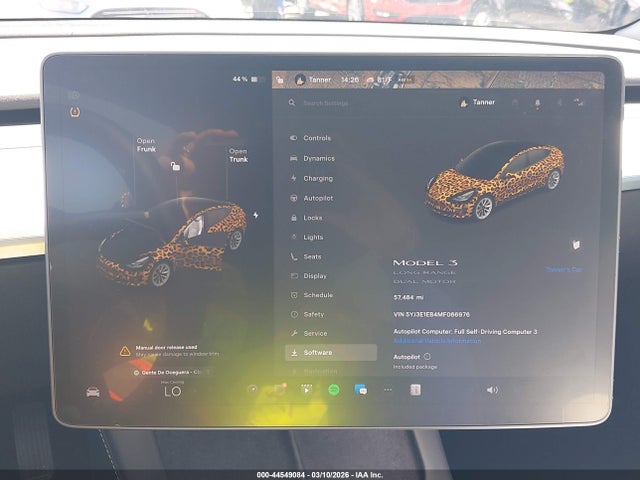 Aukcja sprzedaży 2021 Tesla Model 3 Long Range Dual Motor All-wheel Drive, vin: 5YJ3E1EB4MF066976, numer aukcji: 44549084