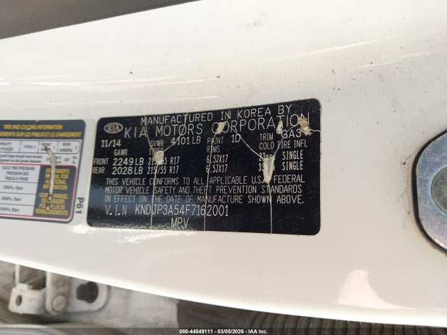 KIA SOUL + 2015 KNDJP3A54F7162001 Image 9