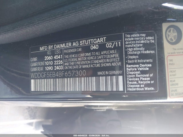 Продаж на аукціоні авто 2011 Mercedes-benz C 300 Luxury/sport, vin: WDDGF5EB4BF657300, номер лоту: 44549225