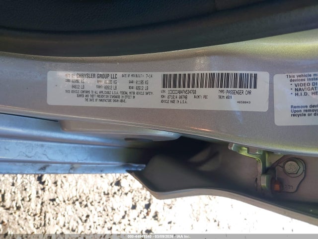 Продаж на аукціоні авто 2015 Chrysler 200 Limited, vin: 1C3CCCAB4FN534768, номер лоту: 44549340
