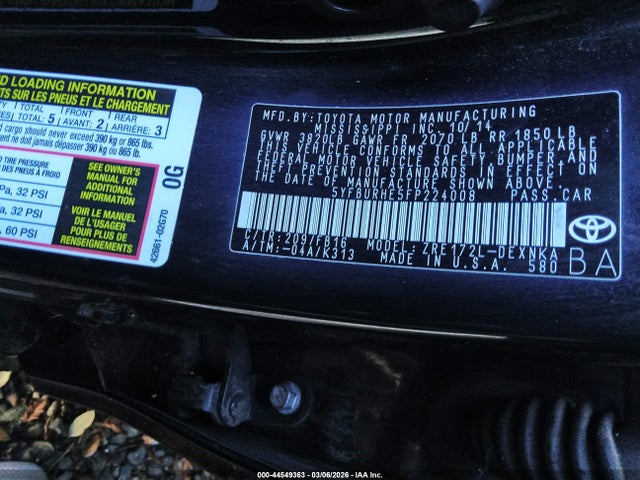 Toyota COROLLA LE 2015 5YFBURHE5FP224008 Image 9