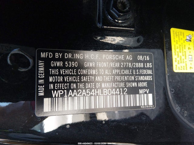 WP1AA2A54HLB04412 Porsche Macan