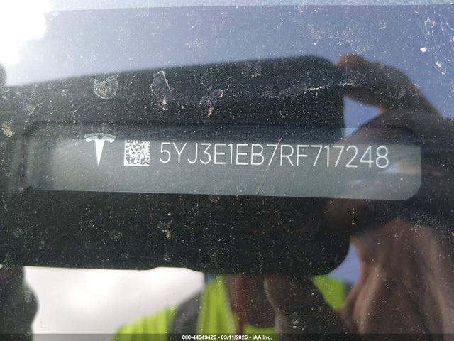 2024 Tesla Model 3 Long Range Dual Motor All-wheel Drive მანქანა იყიდება აუქციონზე, vin: 5YJ3E1EB7RF717248, აუქციონის ნომერი: 44549426