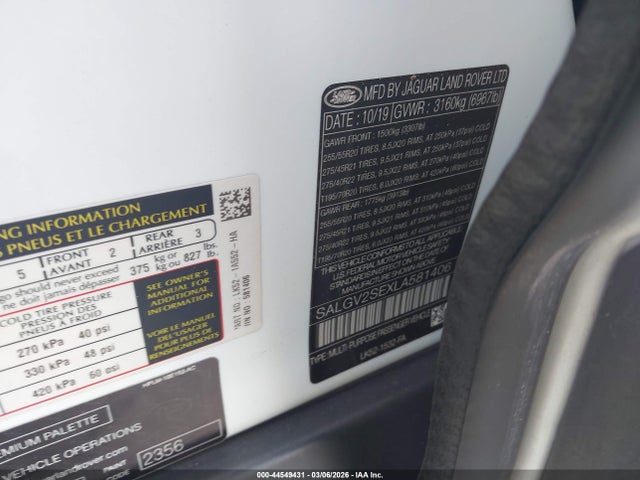 SALGV2SEXLA581406 Land Rover Range Rover Autobiography
