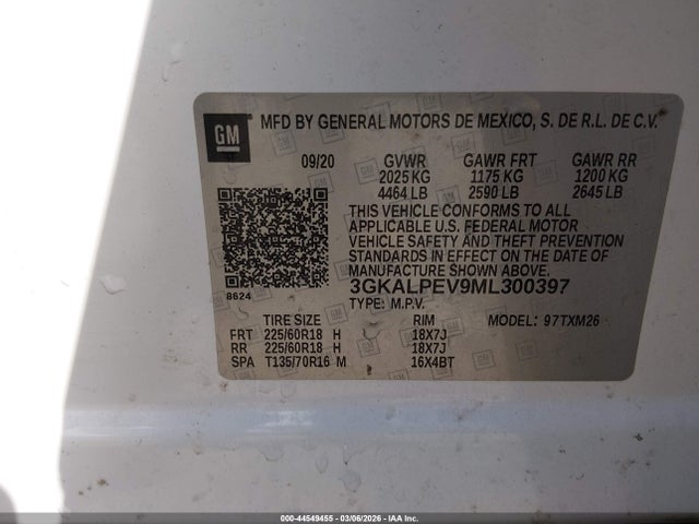Продажа на аукционе авто 2021 Gmc Terrain Fwd Slt, vin: 3GKALPEV9ML300397, номер лота: 44549455