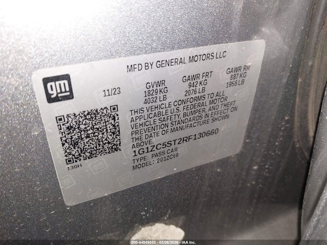 1G1ZC5ST2RF130660 Chevrolet Malibu Fwd 1fl