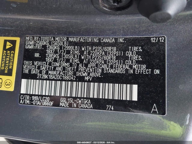 2013 Lexus Rx 350/base/f Sport მანქანა იყიდება აუქციონზე, vin: 2T2BK1BA2DC188042, აუქციონის ნომერი: 44549637