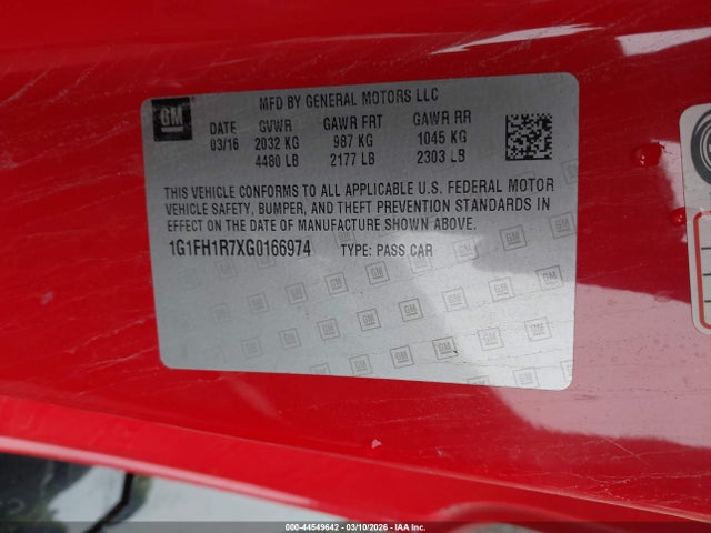 1G1FH1R7XG0166974 Chevrolet CAMARO 2SS
