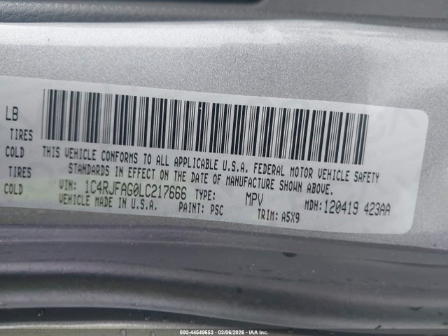 Jeep Grand Cherokee Laredo E 4x4 2020 1C4RJFAG0LC217666 Image 9
