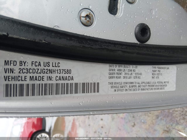 2022 DODGE CHALLENGER 2C3CDZJG2NH137580 Photo 8