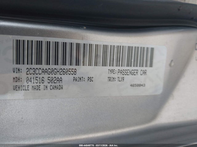 Продажа на аукционе авто 2016 Chrysler 300 Limited, vin: 2C3CCAAG0GH260558, номер лота: 44549778