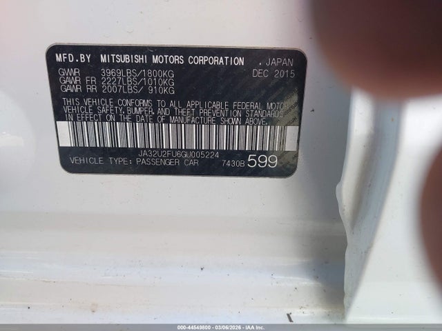 2016 MITSUBISHI LANCER JA32U2FU6GU005224 Photo 8