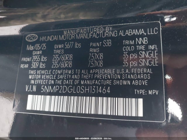 Hyundai Santa Fe Sel 2025 5NMP2DGL0SH131464 Image 9