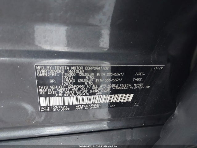 2020 TOYOTA RAV4 JTMP1RFV8LJ028470 Photo 8
