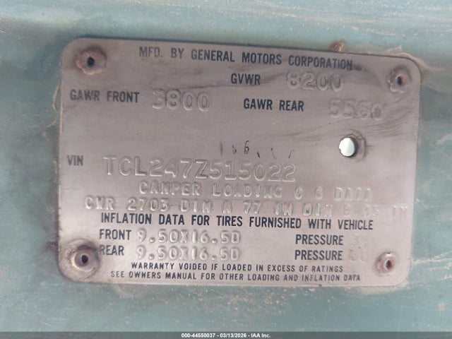 44550037 :رقم المزاد ، tcl247z515022 vin ، 1977 Gmc Sierra مزاد بيع