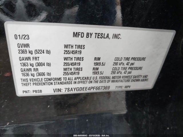 2023 TESLA MODEL Y 7SAYGDEE4PF667369 Photo 8