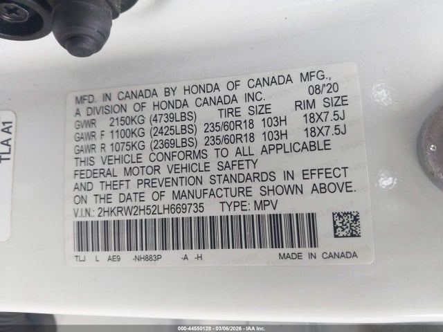 2020 HONDA CR-V 2HKRW2H52LH669735 Photo 8
