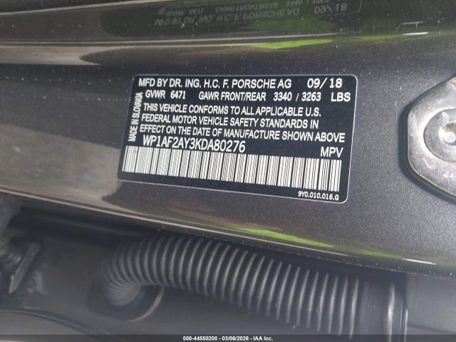 2019 PORSCHE CAYENNE WP1AF2AY3KDA80276 Photo 8