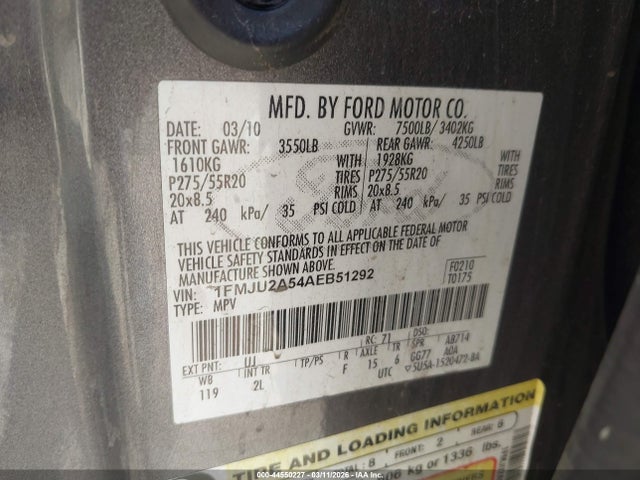 2010 FORD EXPEDITION 1FMJU2A54AEB51292 Photo 8