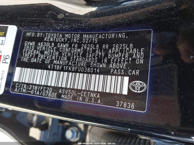 Toyota CAMRY LE 2015 4T1BF1FK8FU038014 Image 9