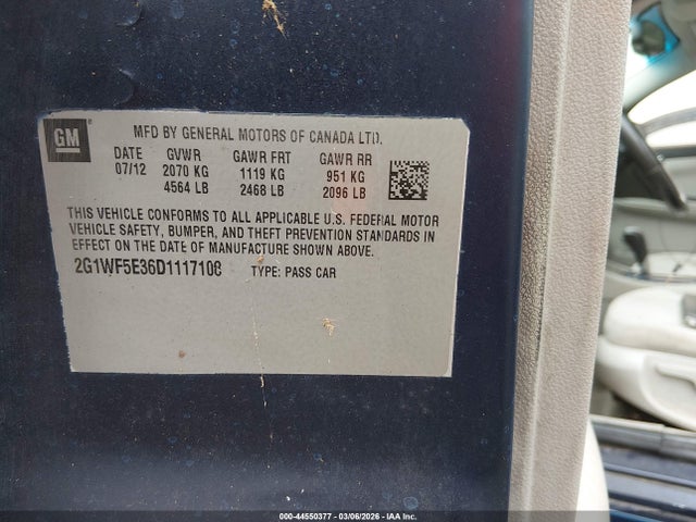 2013 CHEVROLET IMPALA 2G1WF5E36D1117108 Photo 8