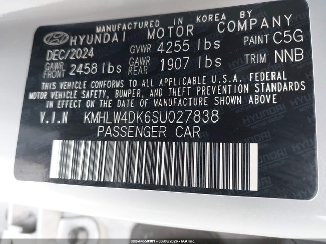 Aukcja sprzedaży 2025 Hyundai Elantra N, vin: KMHLW4DK6SU027838, numer aukcji: 44550381