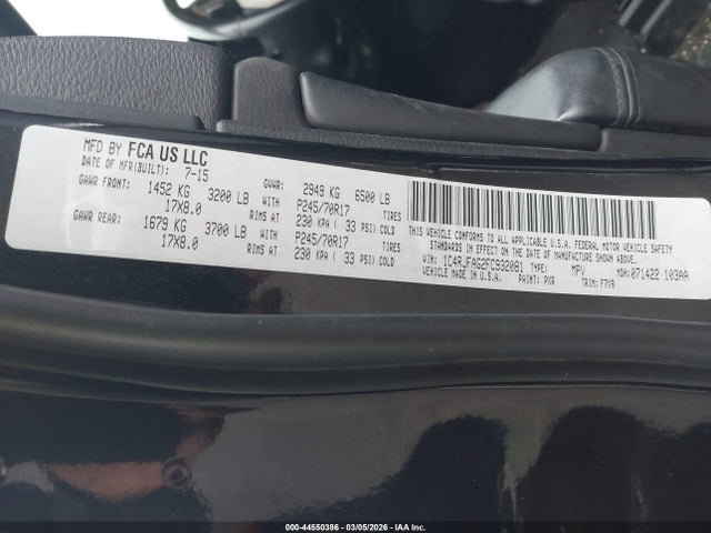 Jeep Grand Cherokee Laredo 2015 1C4RJFAG2FC932081 Image 9