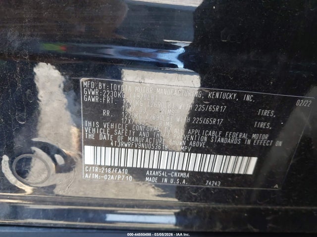 2022 TOYOTA RAV4 HYBRID 4T3RWRFV9NU053618 Photo 8