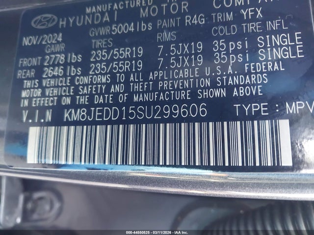 2025 HYUNDAI TUCSON HYBRID KM8JEDD15SU299606 Photo 8