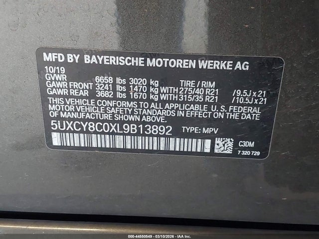 5UXCY8C0XL9B13892 BMW X6 M50i