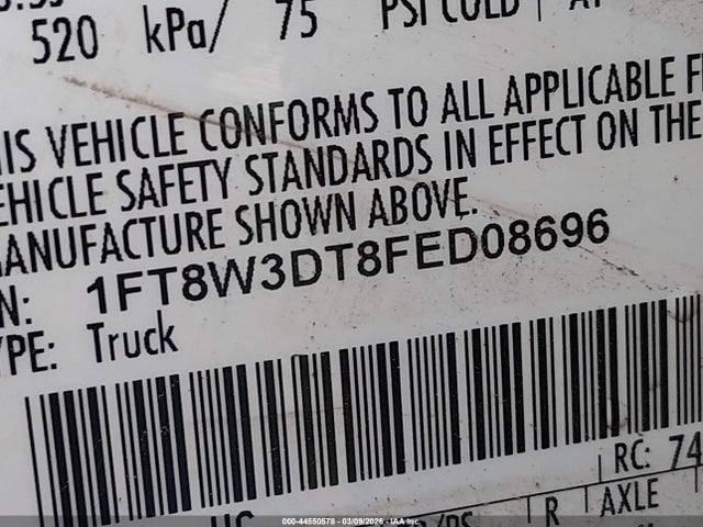 Ford F-350 Lariat 2015 1FT8W3DT8FED08696 Image 8