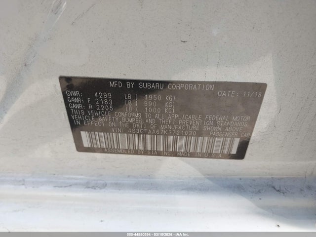 Subaru Impreza 2.0i 2019 4S3GTAA67K3721030 Image 9