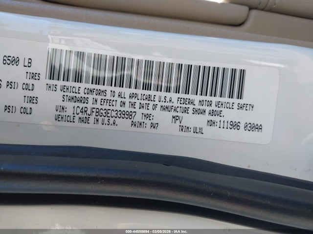 Jeep Grand Cherokee Limited 2014 1C4RJFBG3EC339987 Image 9