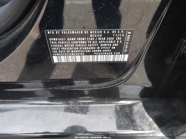 2014 VOLKSWAGEN JETTA HYBRID 3VW637AJ1EM249782 Photo 8