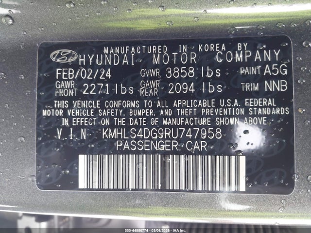 Hyundai ELANTRA SEL 2024 KMHLS4DG9RU747958 Image 9
