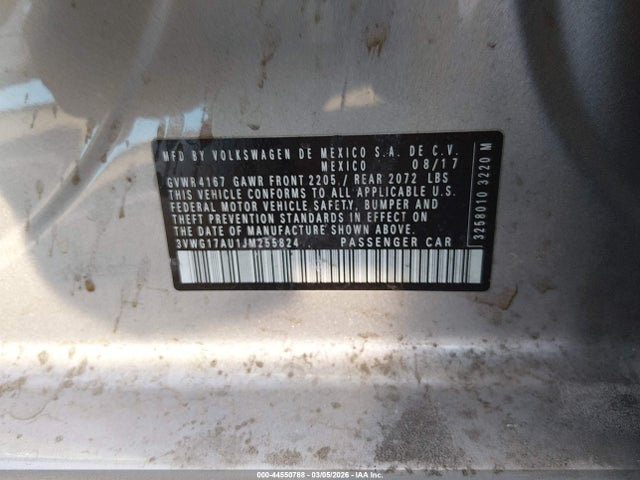 3VWG17AU1JM255824 Volkswagen Golf Tsi S/tsi Se