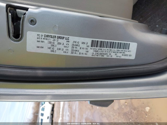 2012 Chrysler Town & Country Touring მანქანა იყიდება აუქციონზე, vin: 2C4RC1BG8CR423255, აუქციონის ნომერი: 44550913
