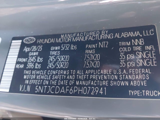 2023 HYUNDAI SANTA CRUZ 5NTJCDAF6PH072941 Photo 8